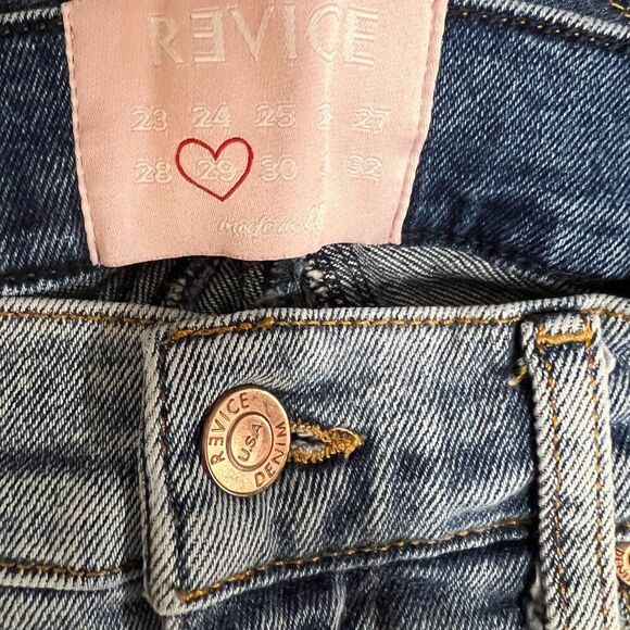 Revice Star Butt Jeans Womens 29/US 8 Blue Denim Distressed High Rise Stretch - Picture 5 of 7